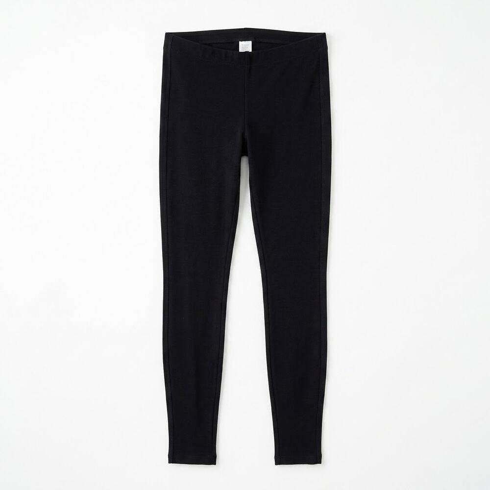 Theory Slim High Waist Ponte Pants Solid Black Pull On Office Work Womens Small